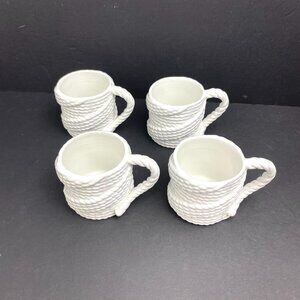Set of 4 Frank McIntosh for Henri Bendel by Valli Porcelain Mugs Made in Italy